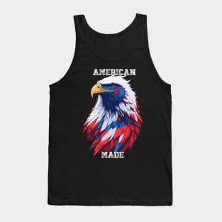 American Made Patriotic Bald Eagle with American Flag Tank Top